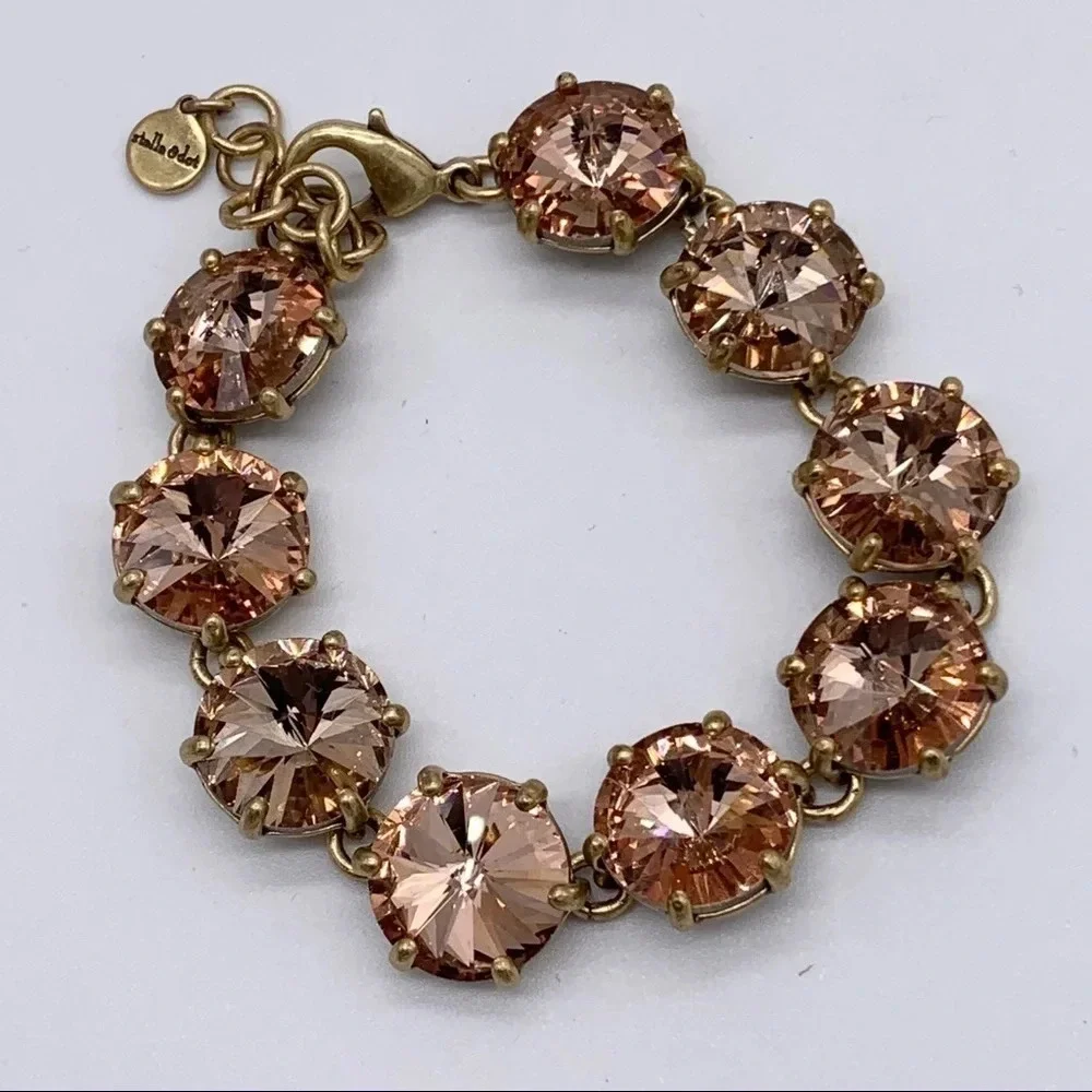 Stella & Dot Peach Amelie Crystal Bracelet - Picture 2 of 3